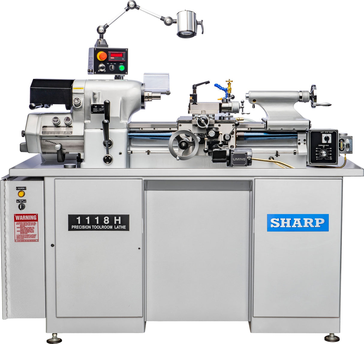 Sharp 1118H high precision toolroom lathe with 5C collet closure