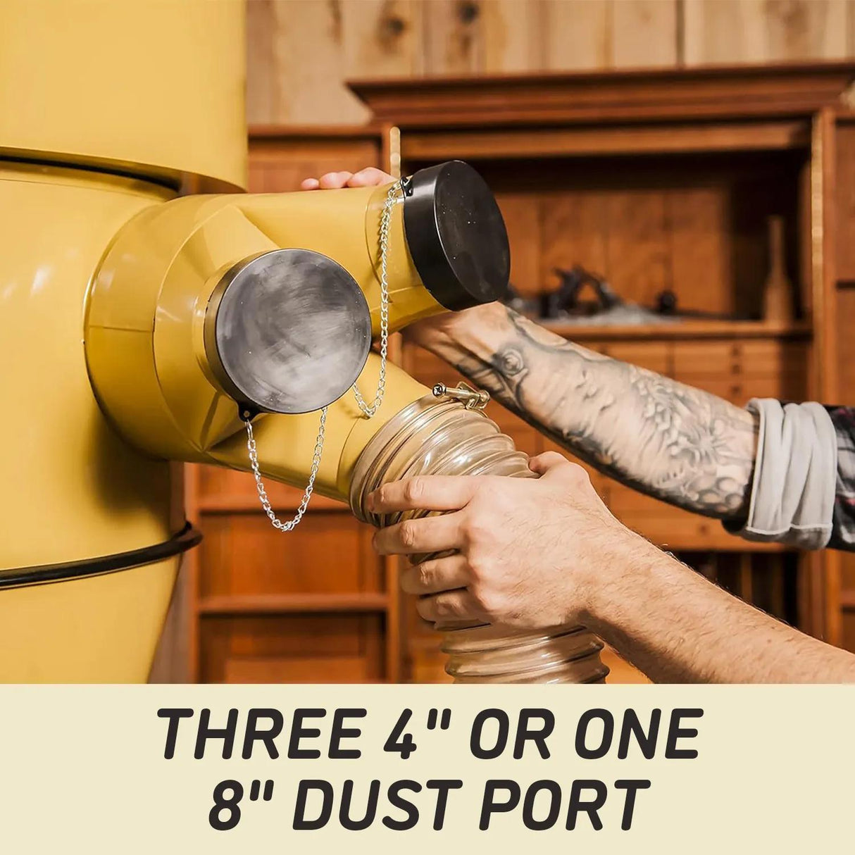 Dust port configuration on the Powermatic PM2200HK