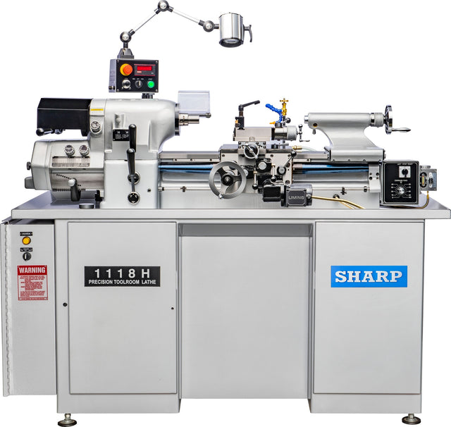 Sharp 1118H high precision toolroom lathe with 5C collet closure