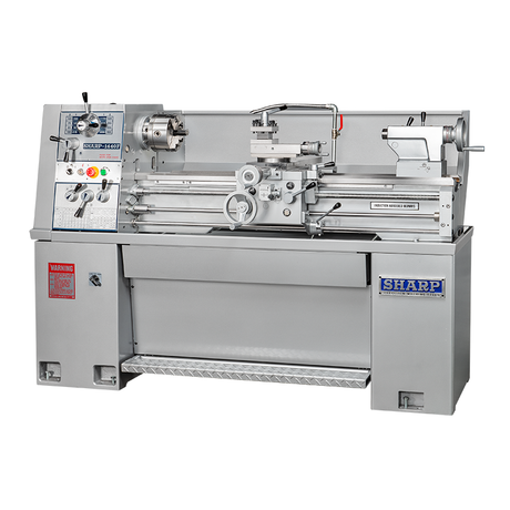 Sharp 1440F 14 by 40 inch geared head precision engine lathe with gap bed