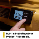 Built-in digital thickness readout on the Powermatic 15BHH planer