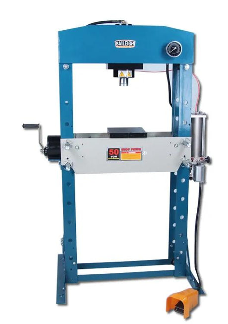 Baileigh HSP-50A 50 ton pneumatic H-frame shop press