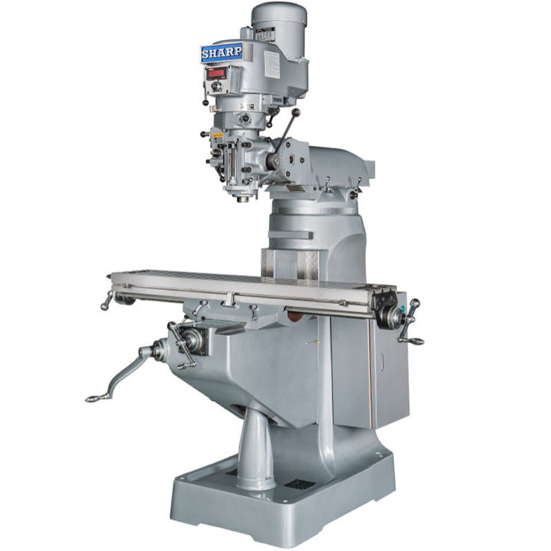 Sharp LMV-49-DVS vertical knee mill with digital variable speed head