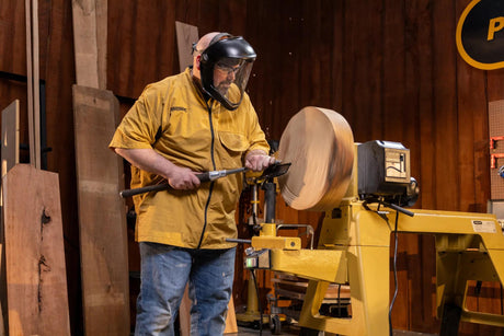 Outboard turning on the Powermatic PM2014B lathe