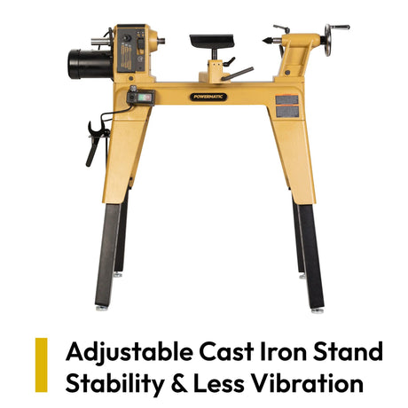 Powermatic PM2014B stand adjusts from 34 to 46 inches