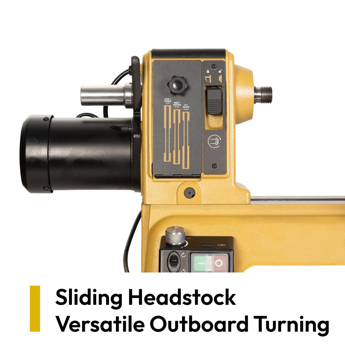 Sliding headstock on the Powermatic PM2014B for outboard turning