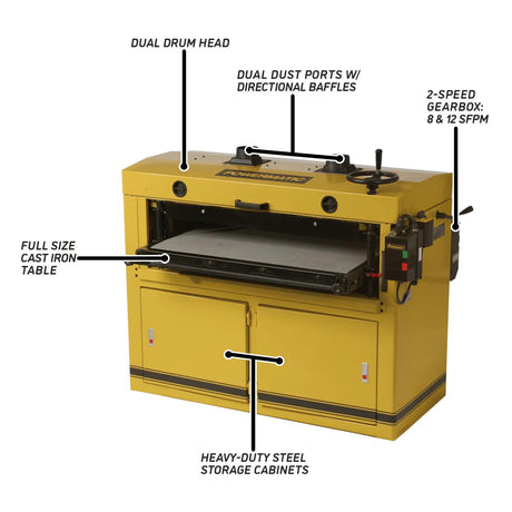 Powermatic DDS-237 dual drum sander feature overview
