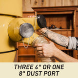Dust port configuration on the Powermatic PM2200HK
