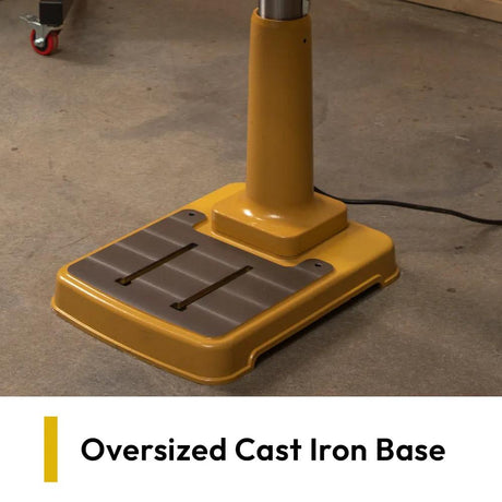 Oversized cast iron base on the Powermatic PM2820EVS drill press