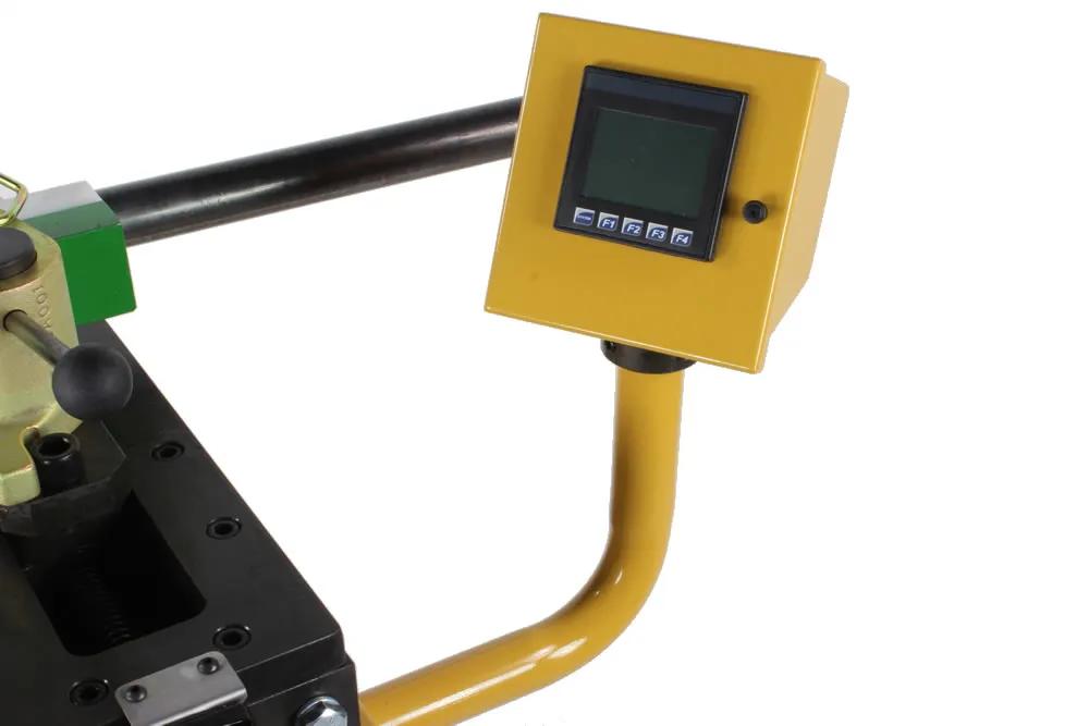 Touchscreen for programming bends on the Baileigh RDB-250