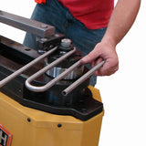 Baileigh RDB-250 bending tube in a fabrication shop