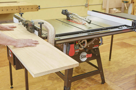 SawStop Contractor Saw with in-line router table